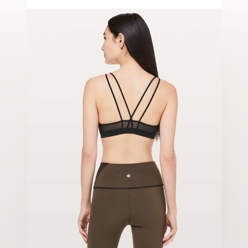 Lululemon Freely Flexed Bra Black Sports Bra Women's Size 8 - Picture 2 of 5